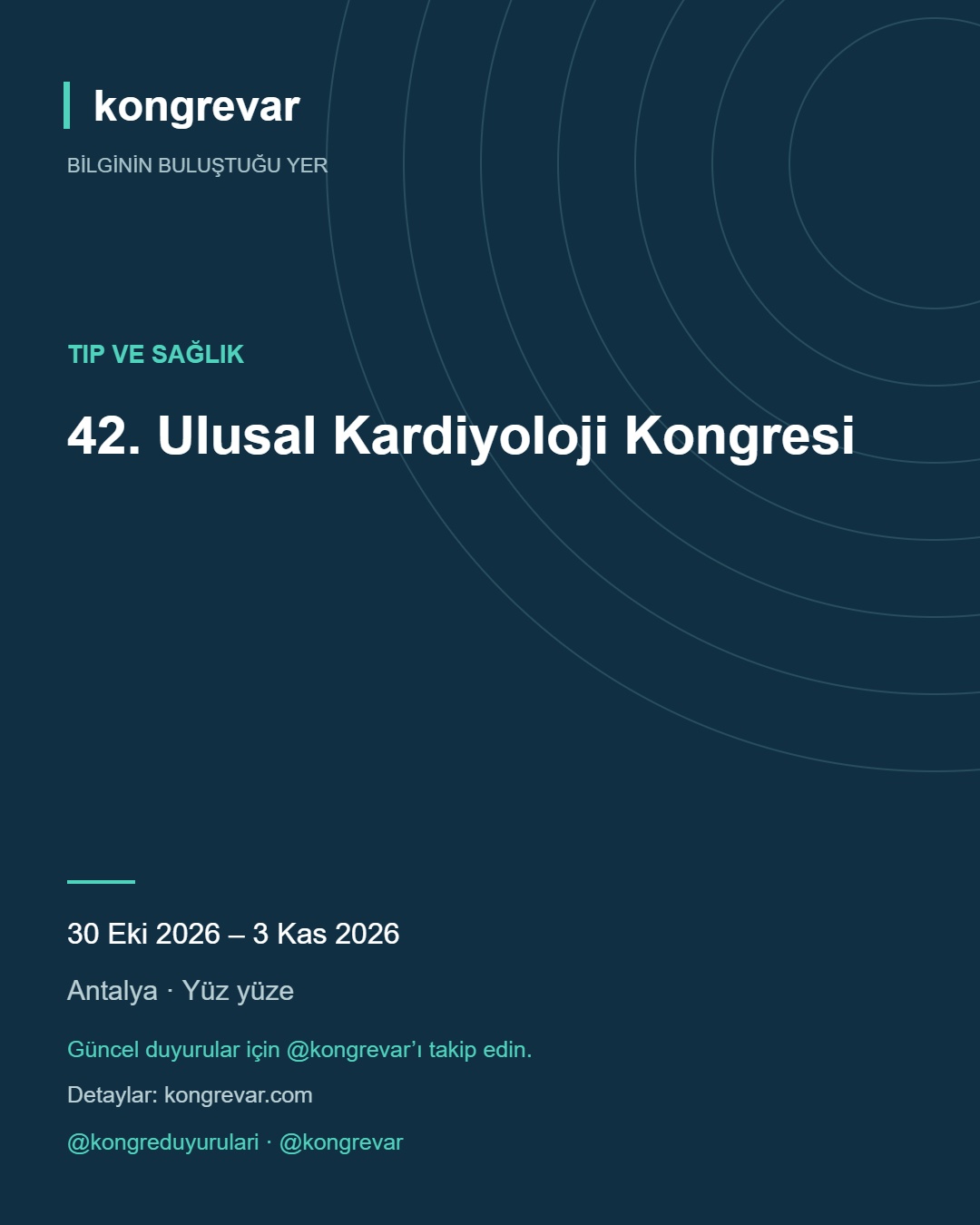 5. Uluslararası / 8. Ulusal Sağlık Hizmetleri Kongresi afişi